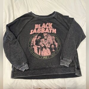 Recycled Karma Black and Pink Black Sabbath “Ozzy” Sweatshirt
